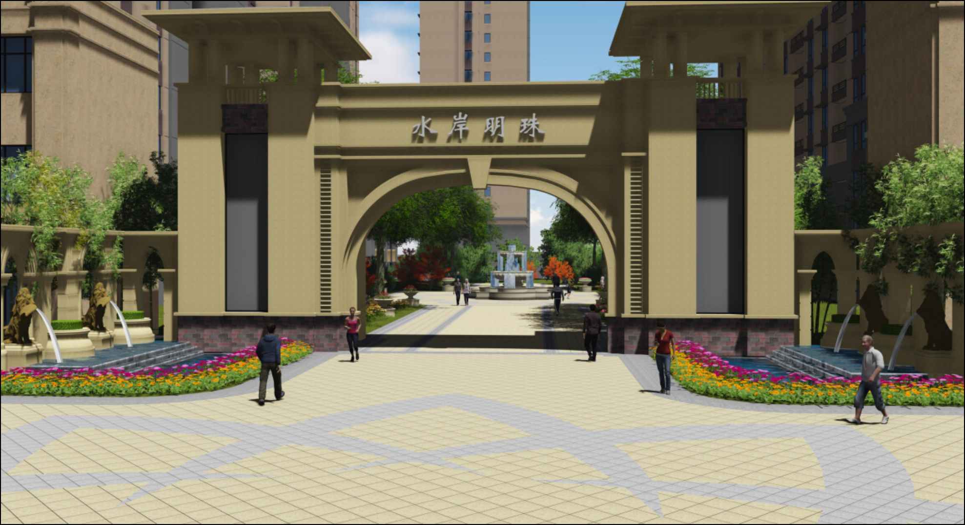 侯馬市水岸明珠景觀(guān)綠化